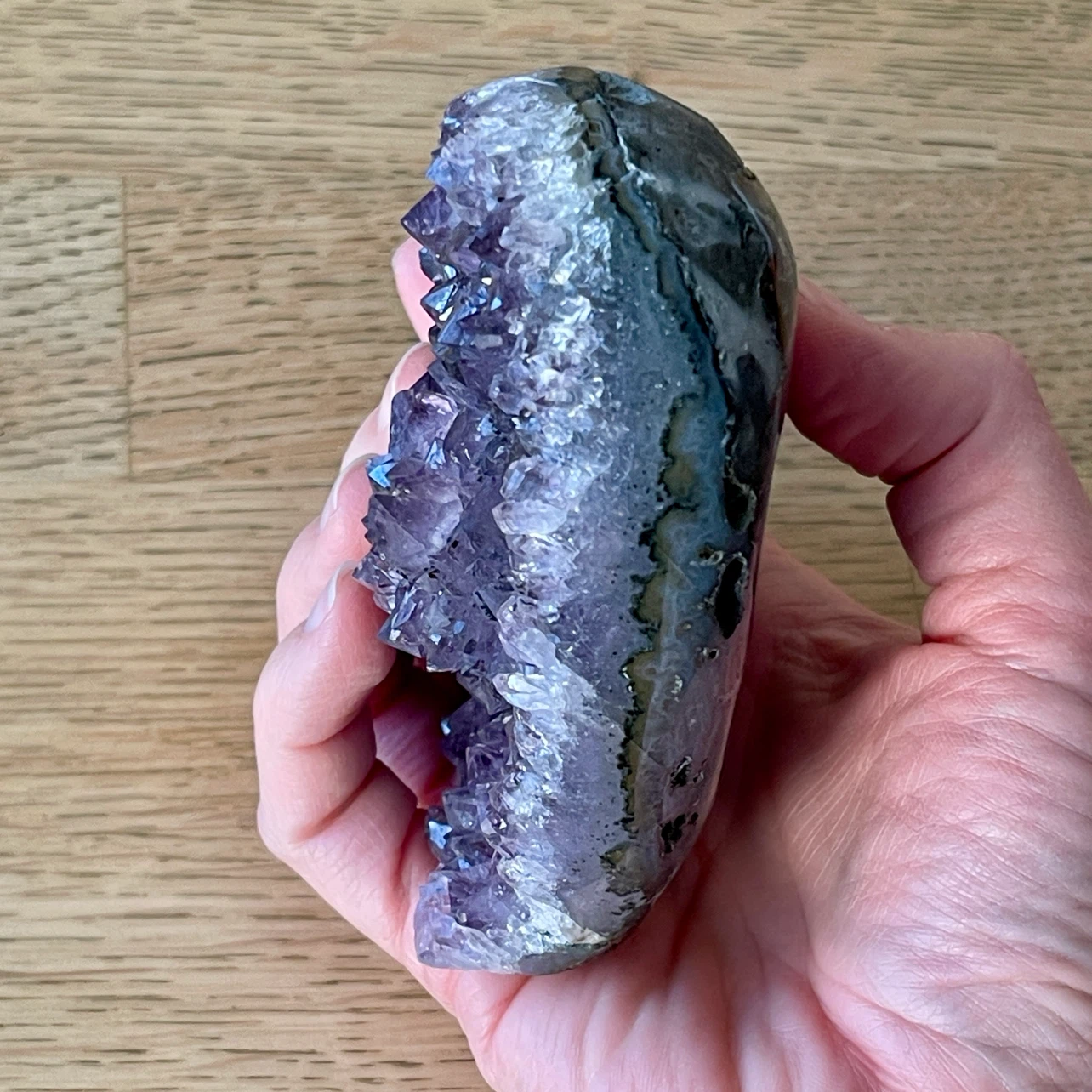 Heart shape Amethyst cluster (4” x 4.5”) - photo 4