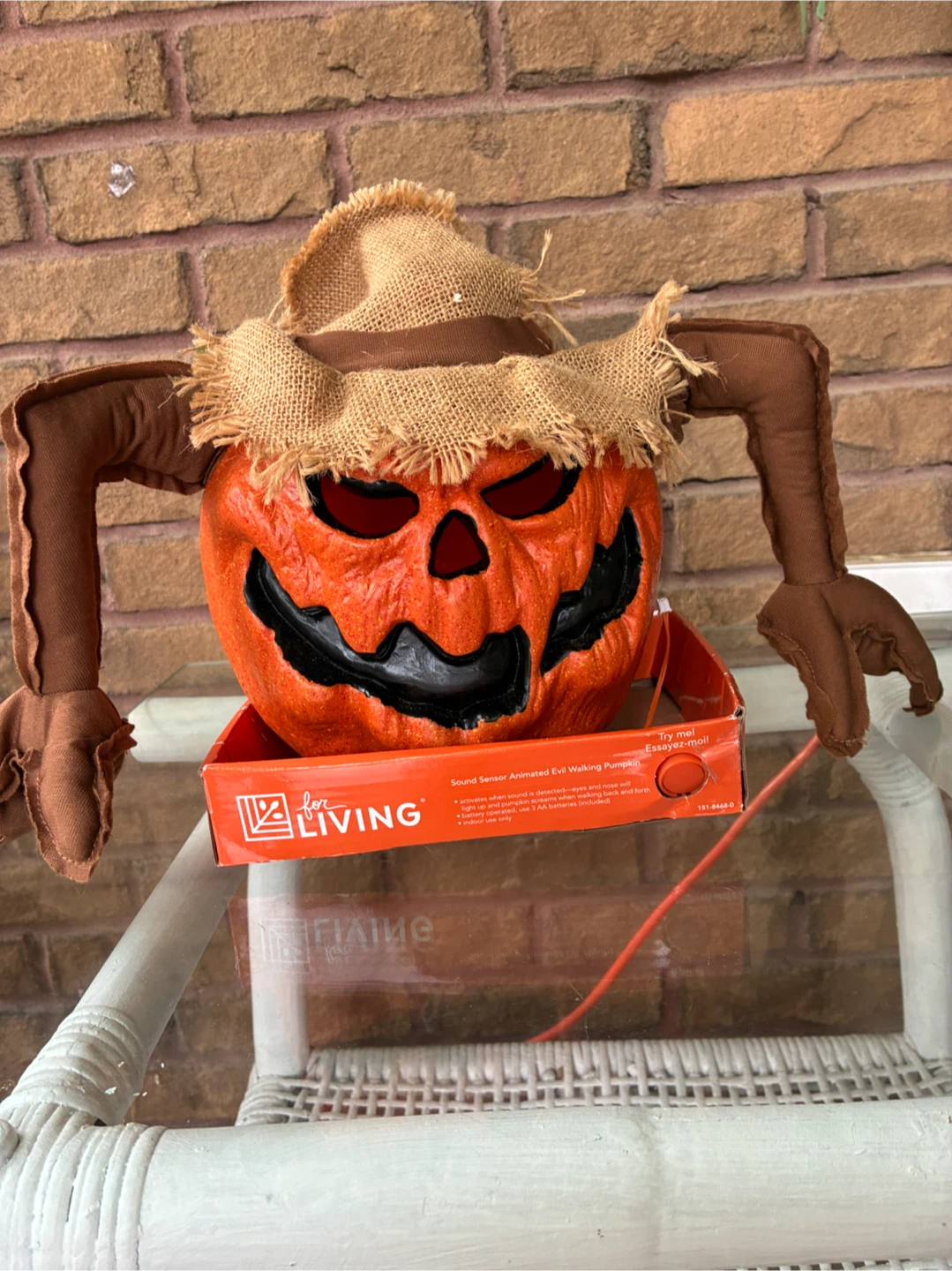 For Living Sound Sensor Animated Evil Walking Pumpkin