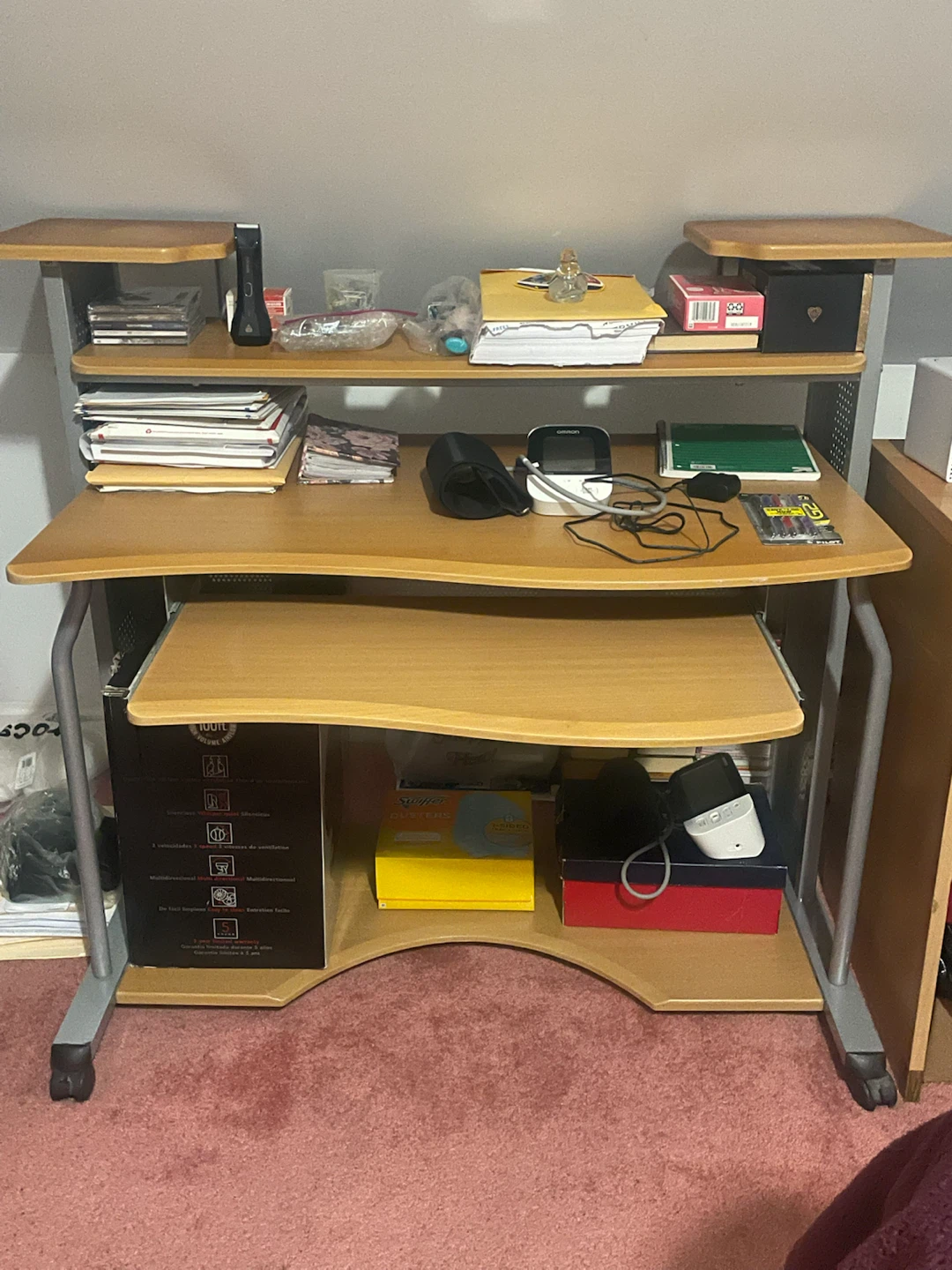 Computer Desk with Keyboard Tray