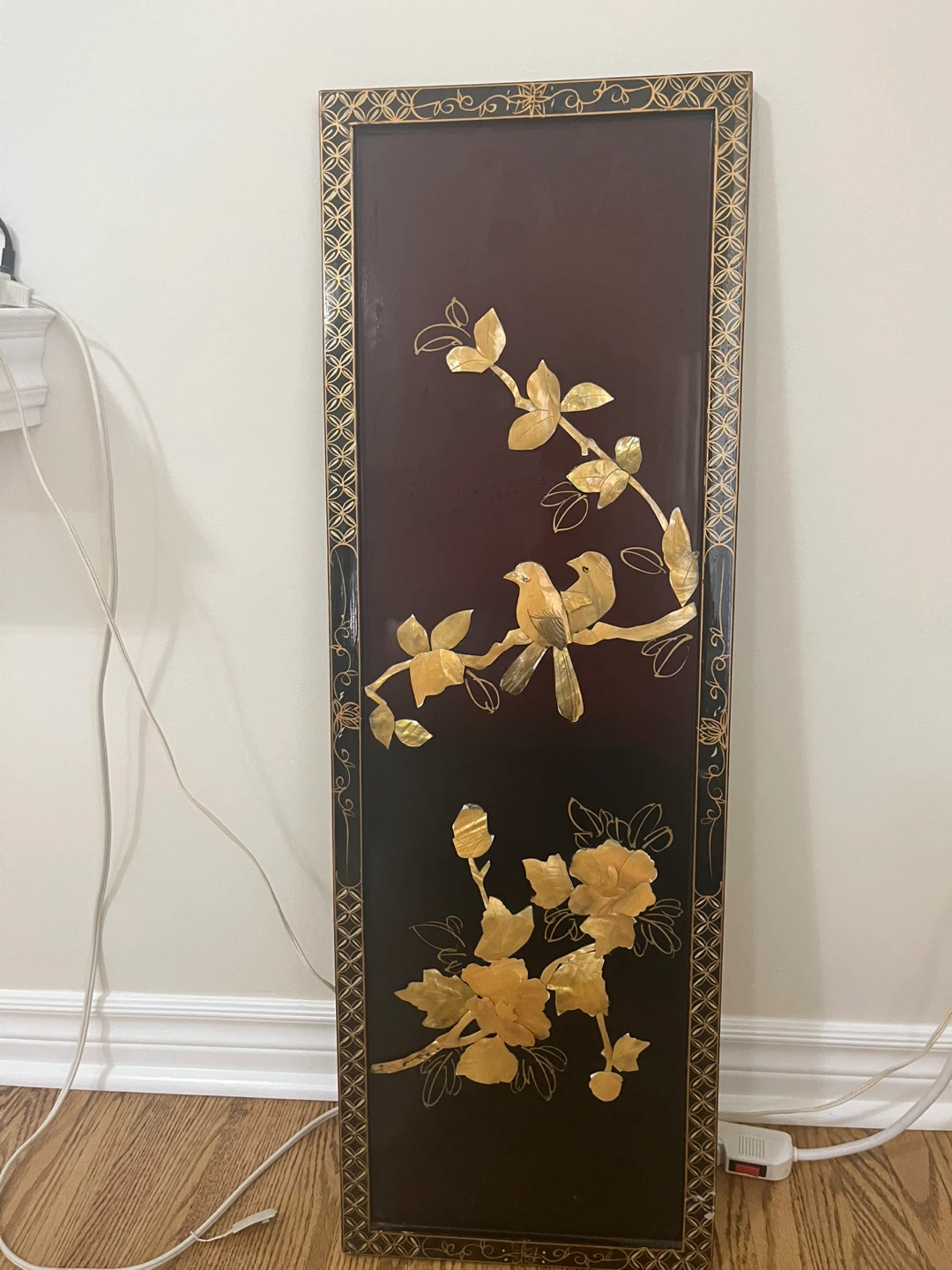 Asian Style Wood Wall Art Panel