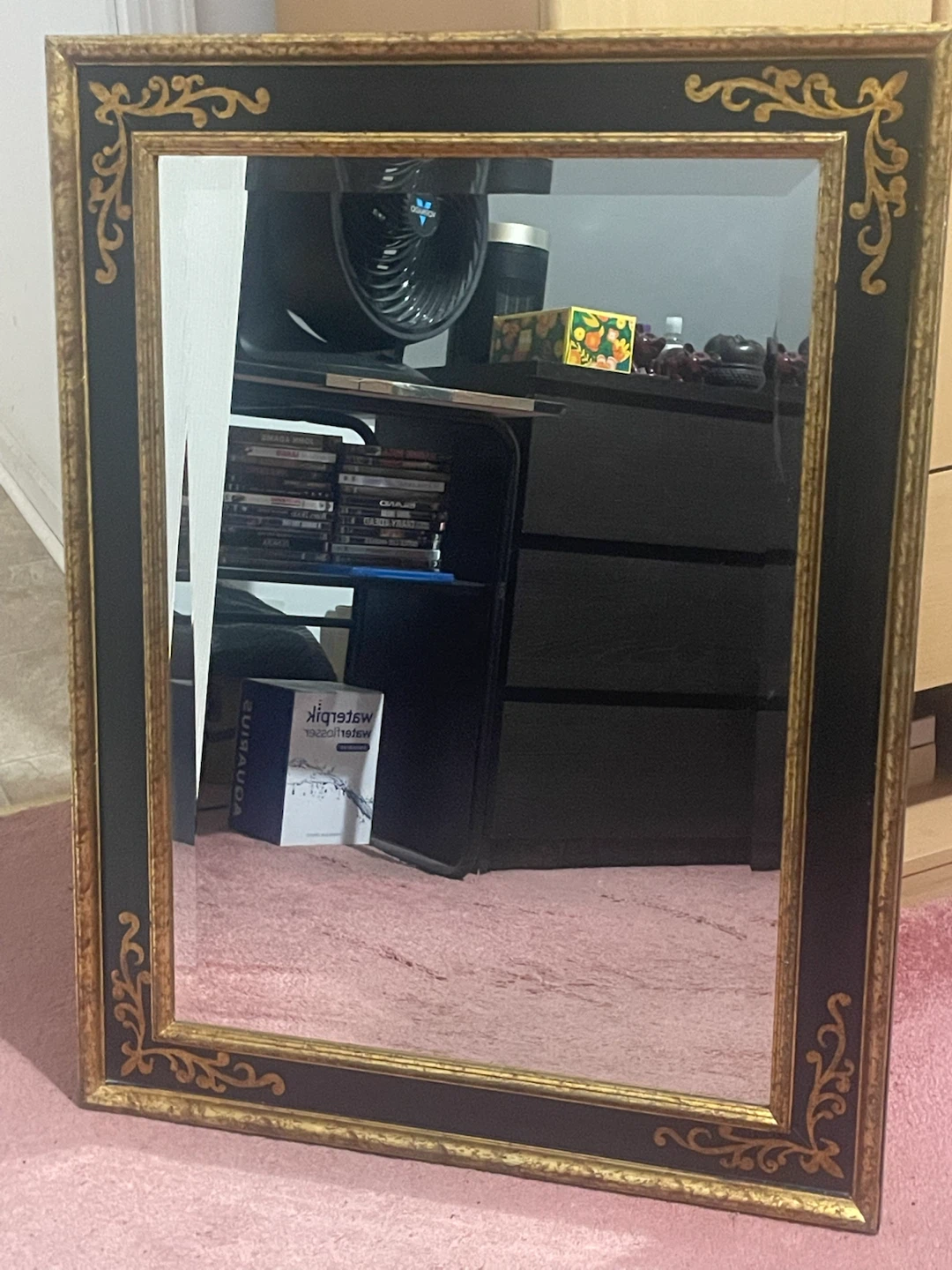 Black and Gold Decorative Wall Mirror