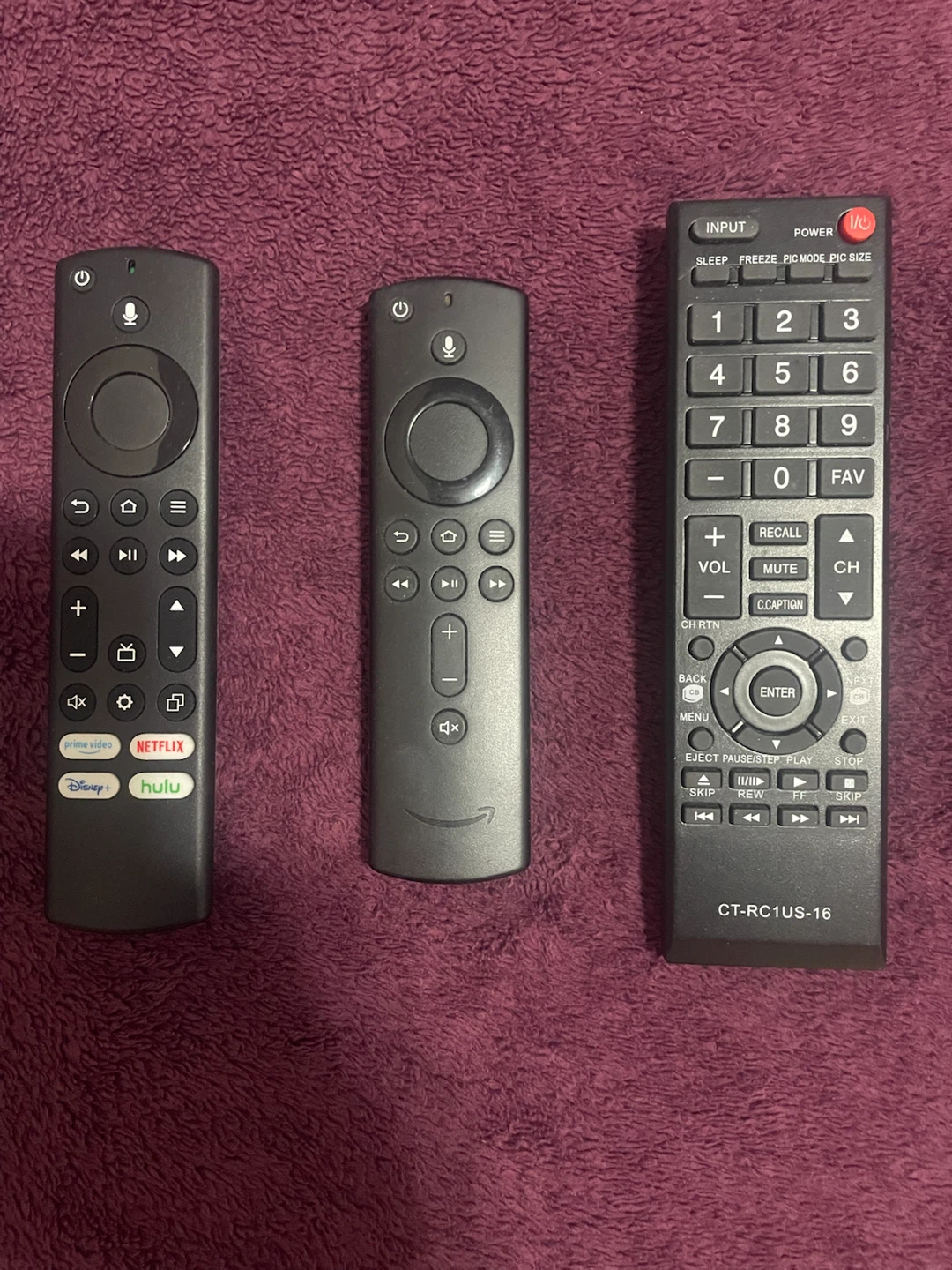 Set of 3 TV Remote Controls