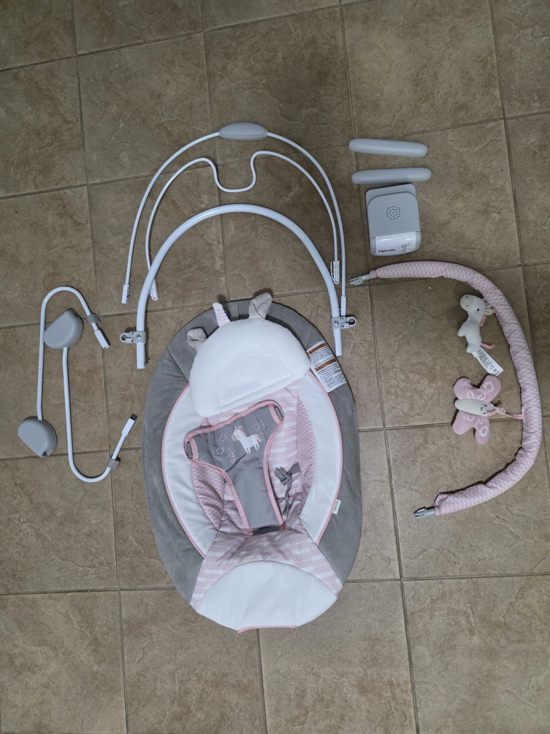 Ingenuity Baby Bouncer - Pink - photo 3