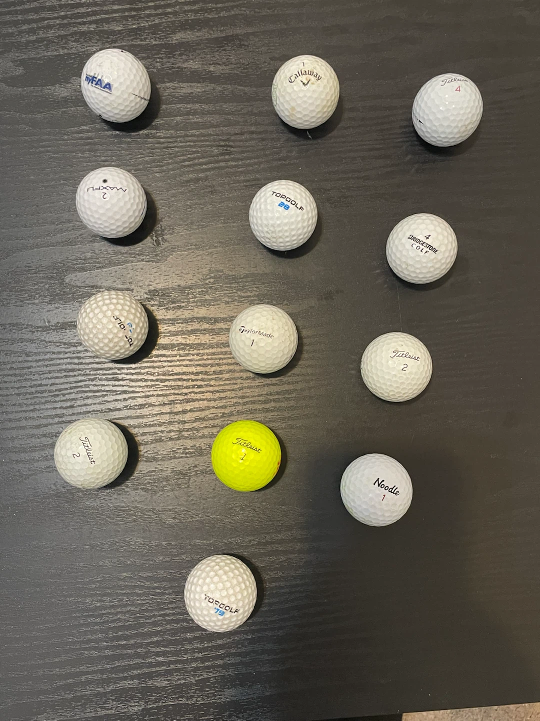 Assorted Mixed Brand Used Golf Balls - 12 Count