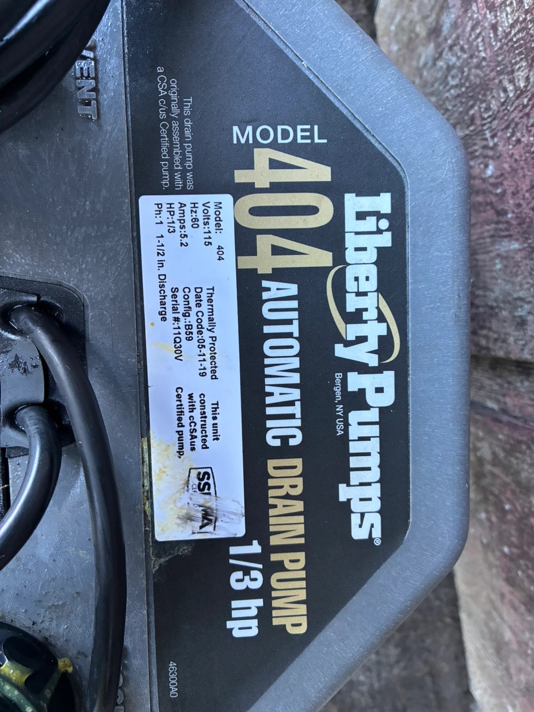 Liberty Pumps 404 Automatic Drain Pump - photo 2