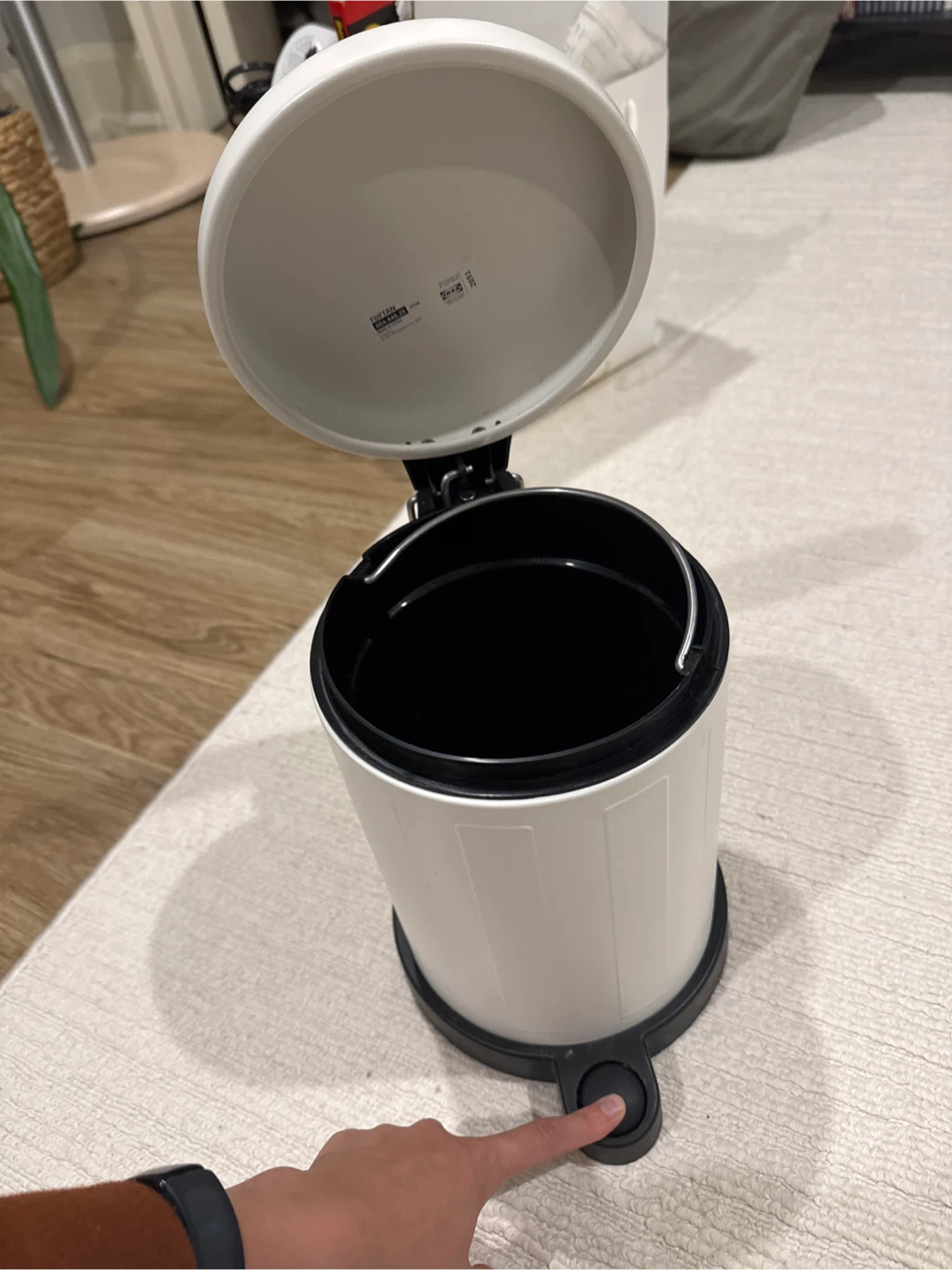 IKEA TOFTAN Pedal Bin - White
