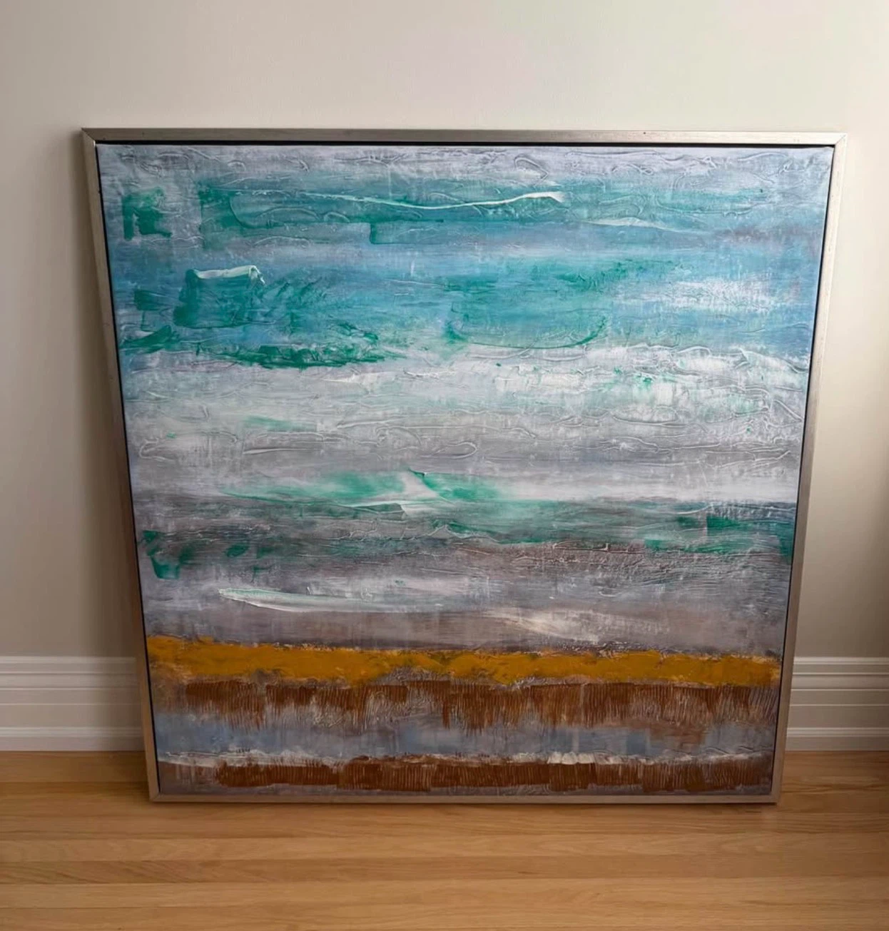 Large Framed Abstract Painting