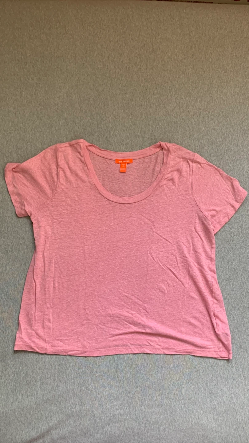 Pink Linen T-Shirt - Ladies Size Large
