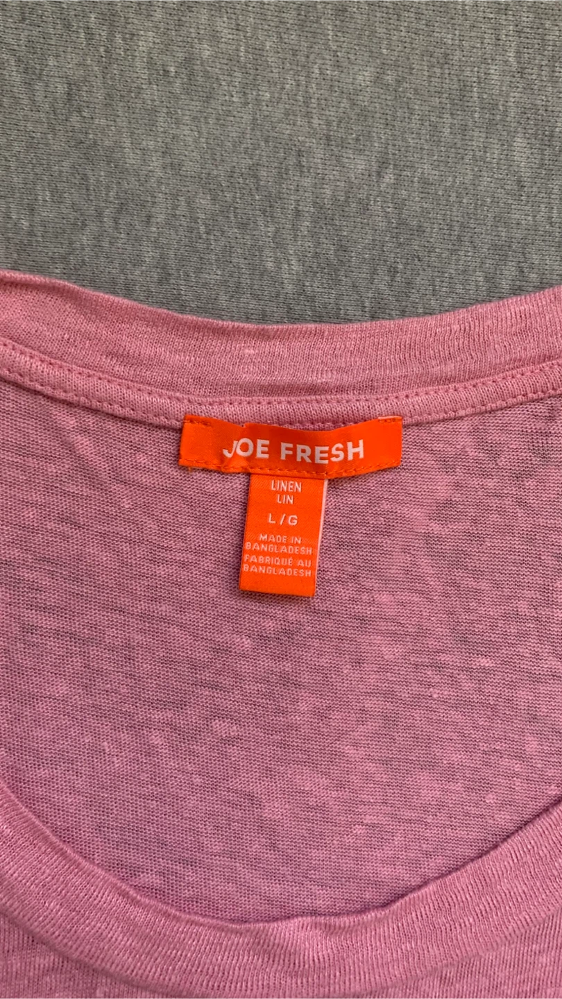 Pink Linen T-Shirt - Ladies Size Large - photo 3
