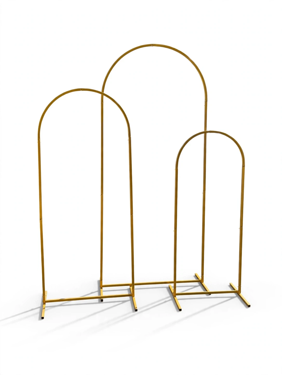 Gold Arched Backdrop Stands Set of 3 - photo 2