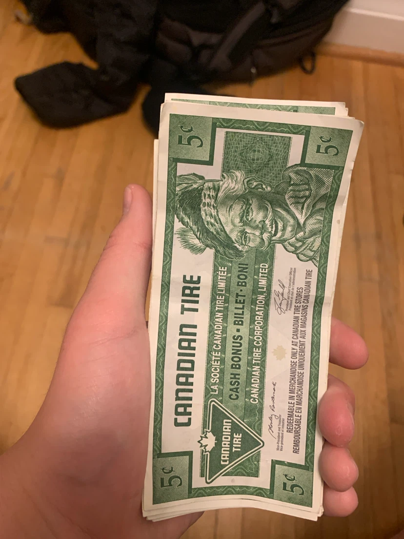 Canadian Tire money