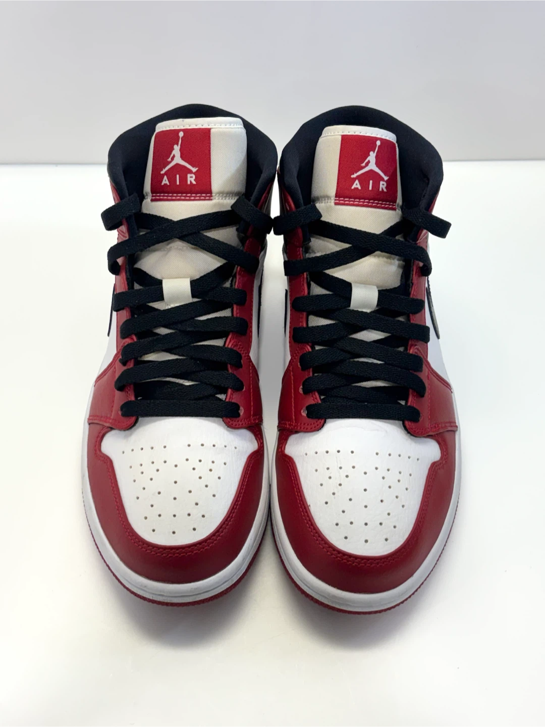 Nike Air Jordan 1 Mid Red White Black - photo 3