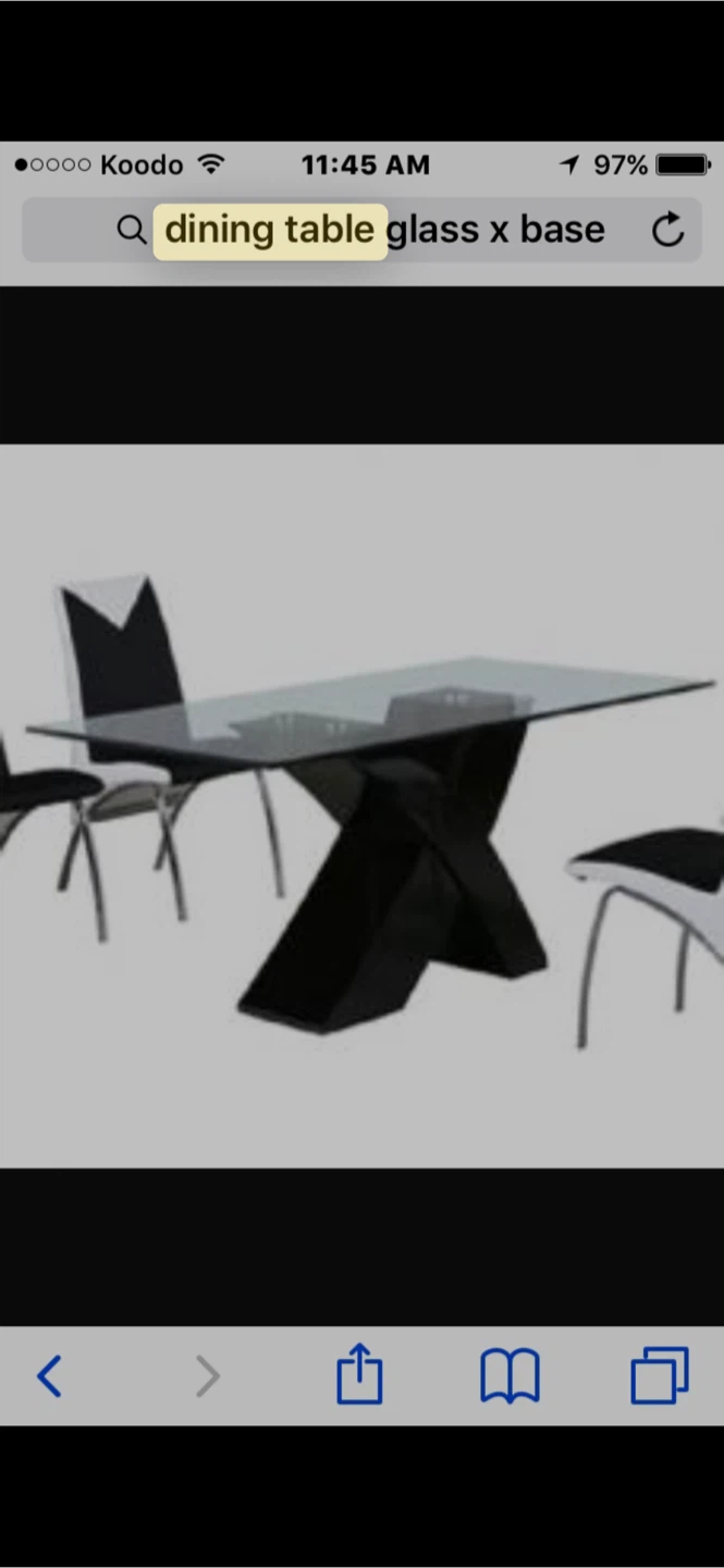 Glass dining table only