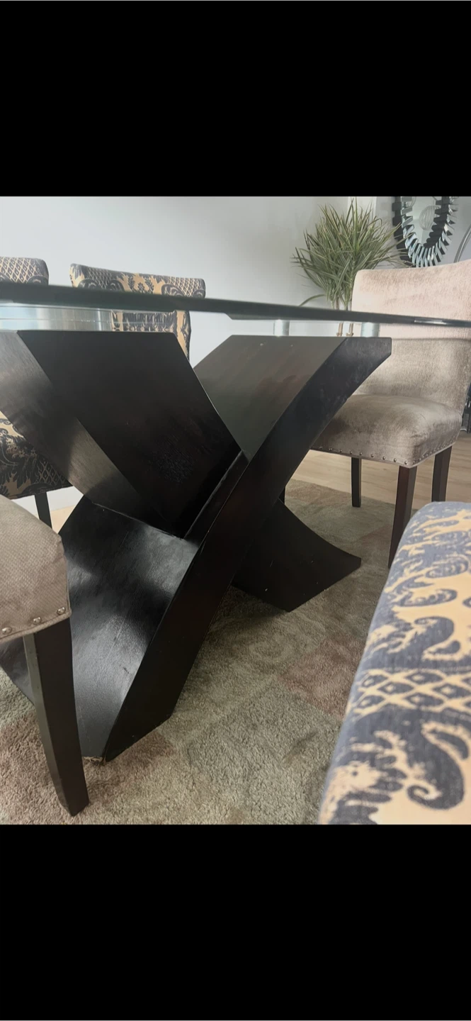 Glass dining table only - photo 4