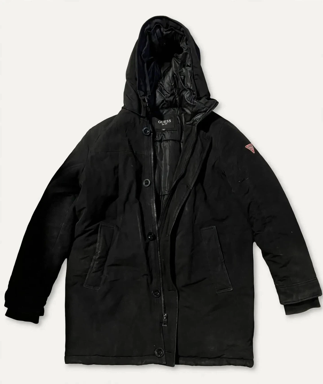 Guess Black Winter Hooded Jacket