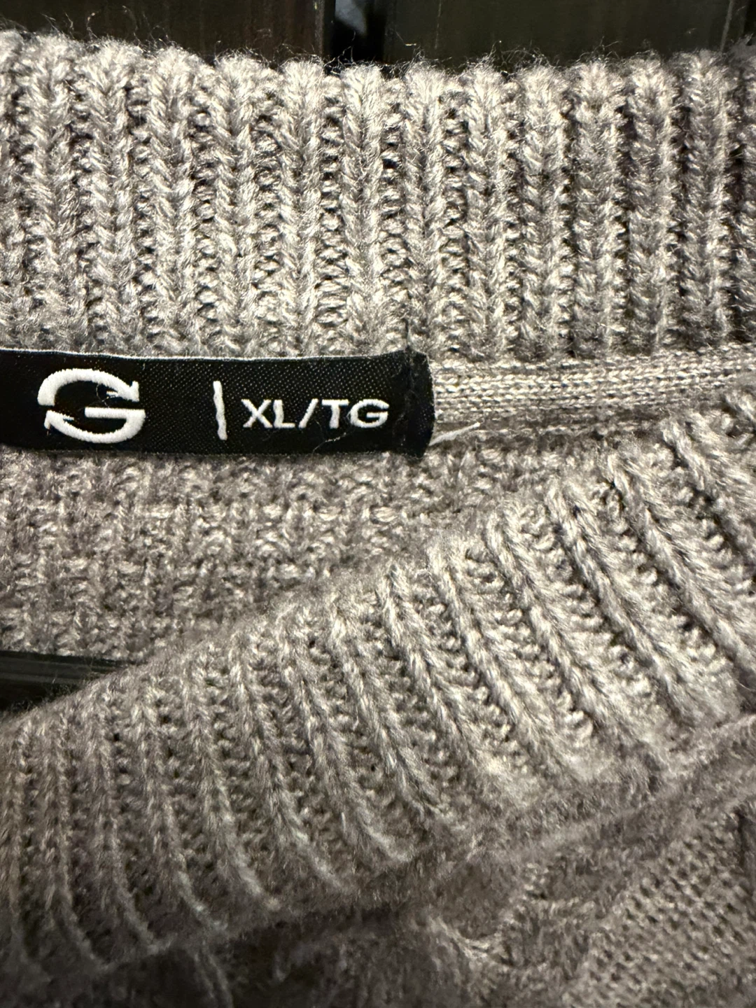 Fall winter knit grey sweater, XL - photo 2