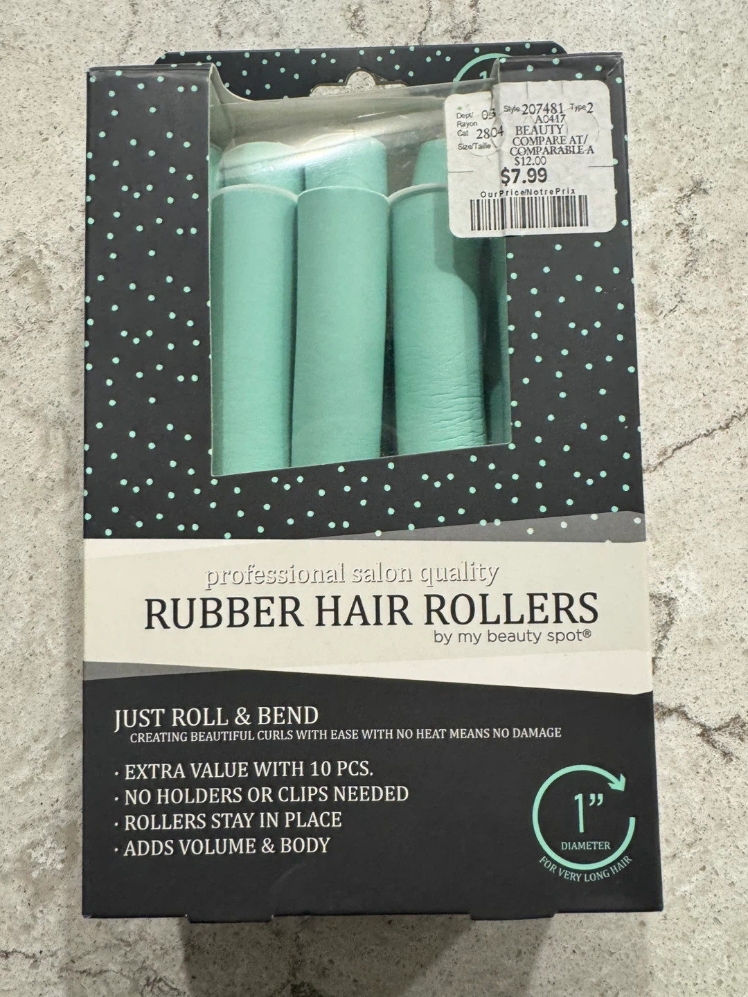 Rubber Hair Rollers 1 inch