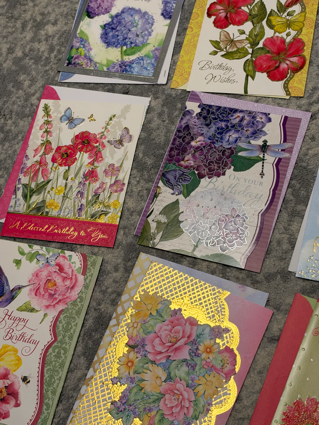 Set of 9 Floral Birthday Cards - photo 2