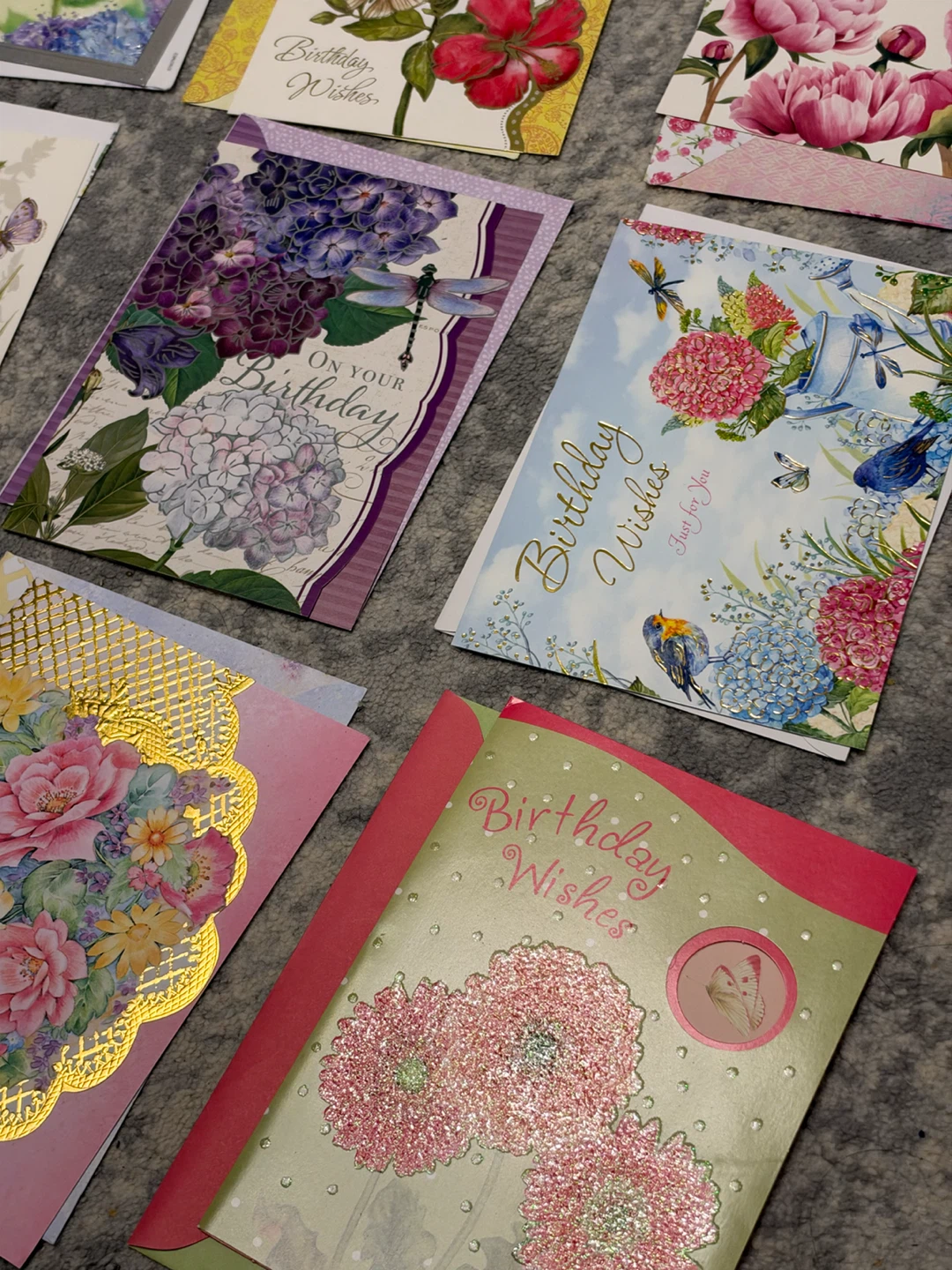 Set of 9 Floral Birthday Cards - photo 3