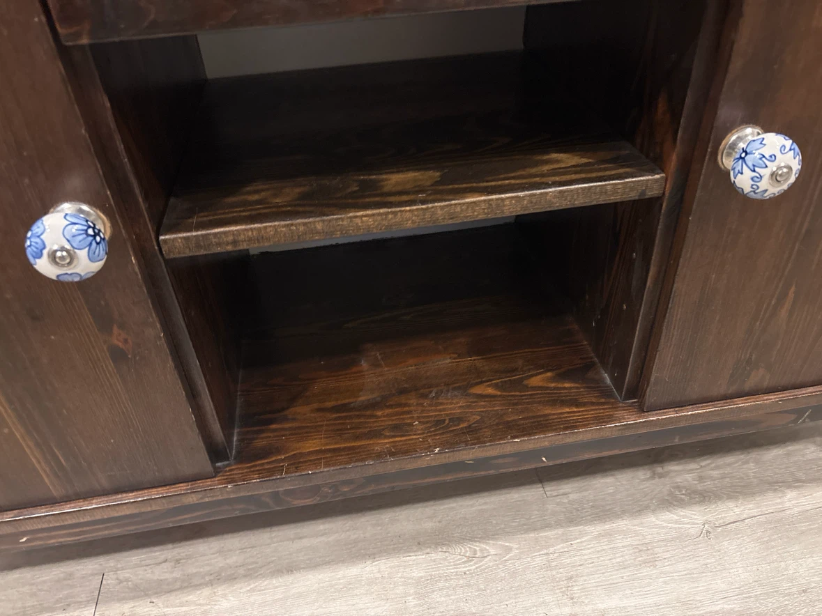 Dark Wood Storage Buffet Cabinet - photo 2