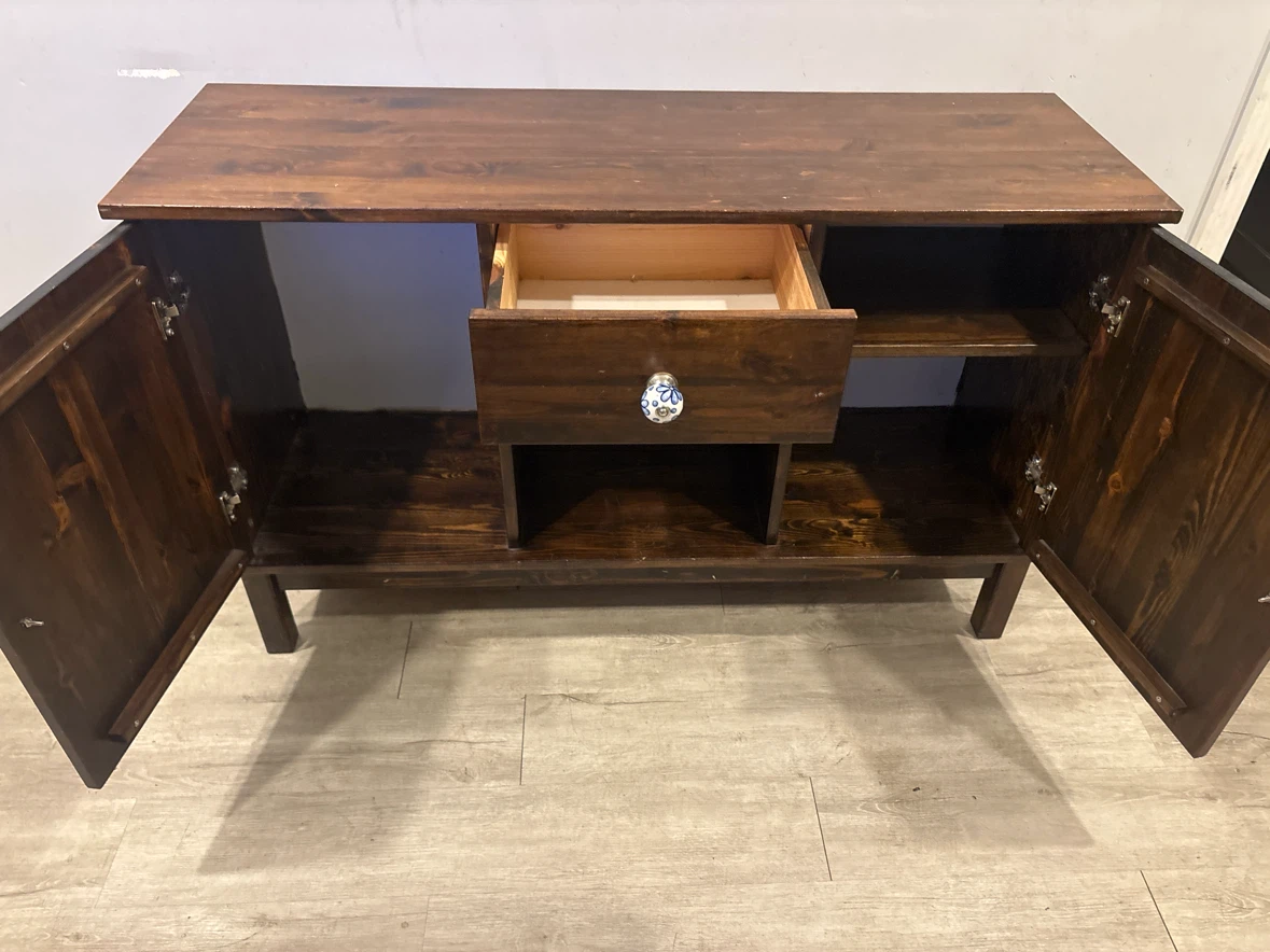 Dark Wood Storage Buffet Cabinet - photo 3