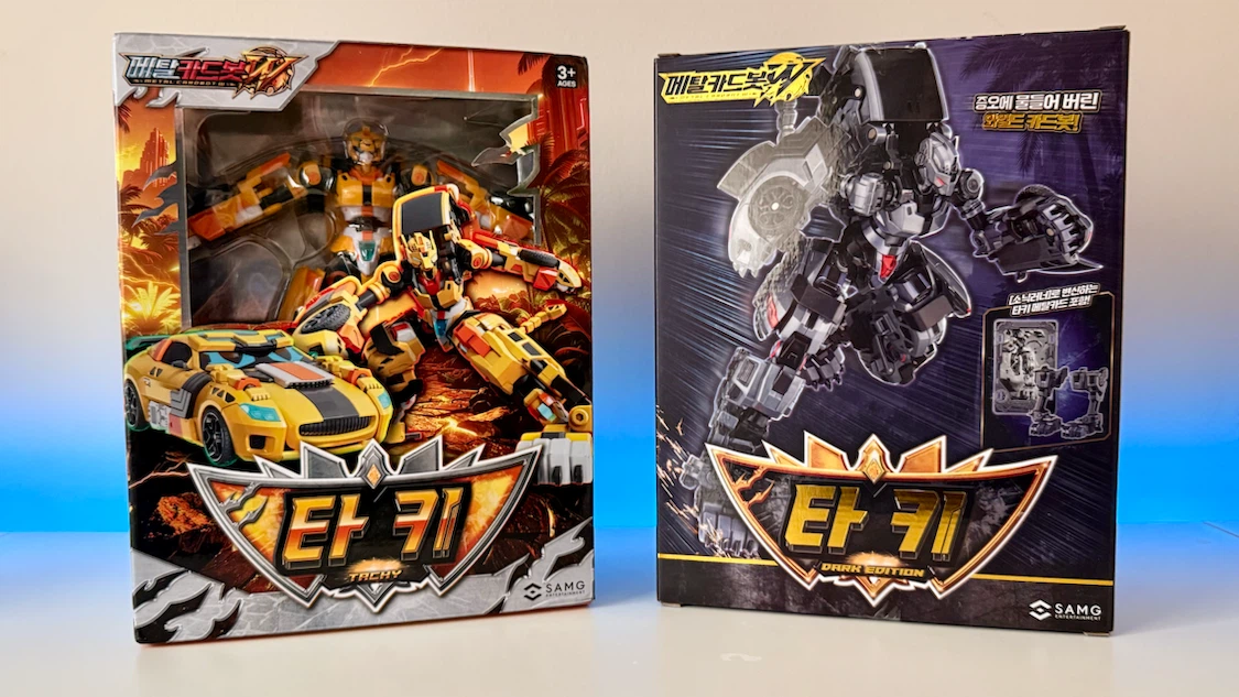 Metal Cardbot Tachy and Tachy Dark Edition Figures