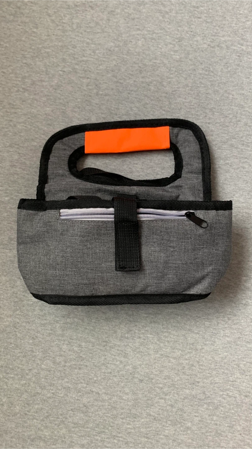 Grey Drink Carrier with Zippered Pocket - Brand New - photo 2