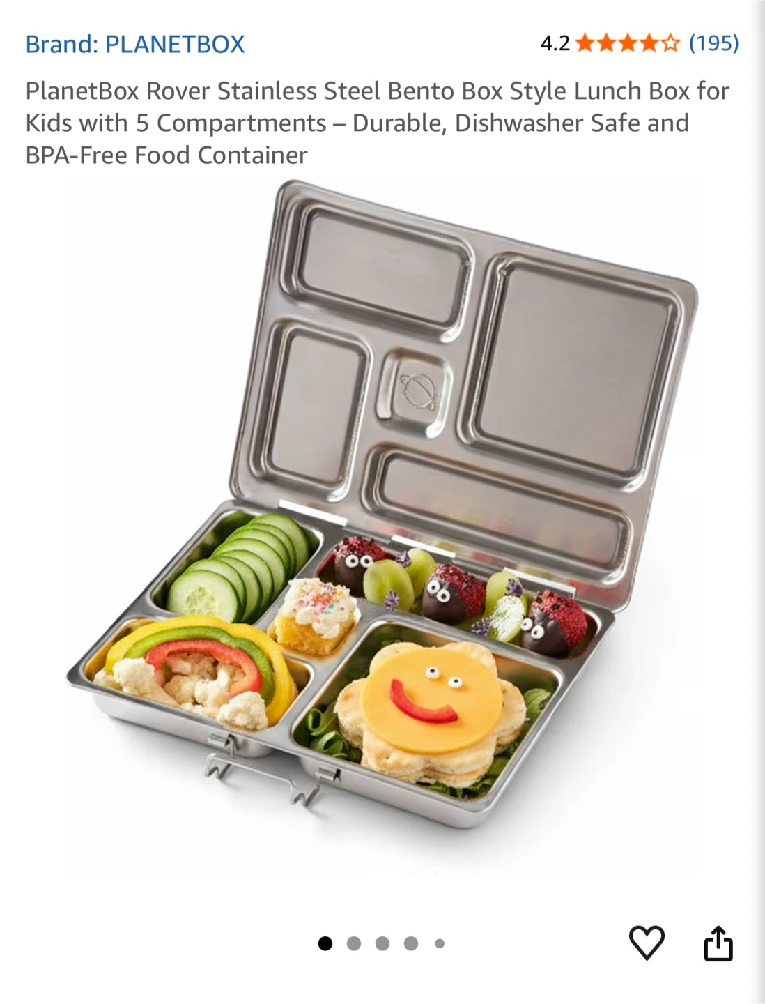 3 PlanetBox Rover Stainless Steel Lunch Boxes - photo 3