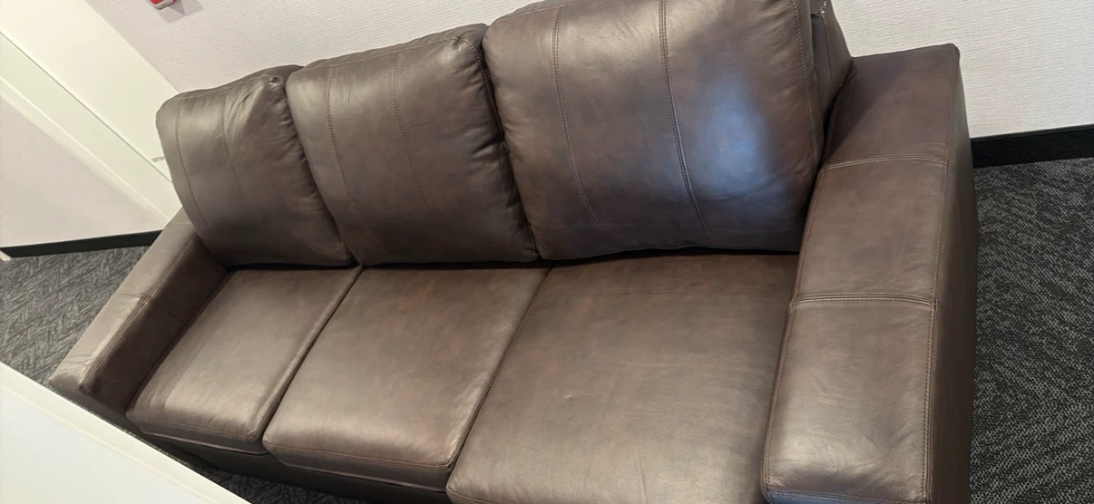 Genuine Leather Three-Seater Sofa - photo 2