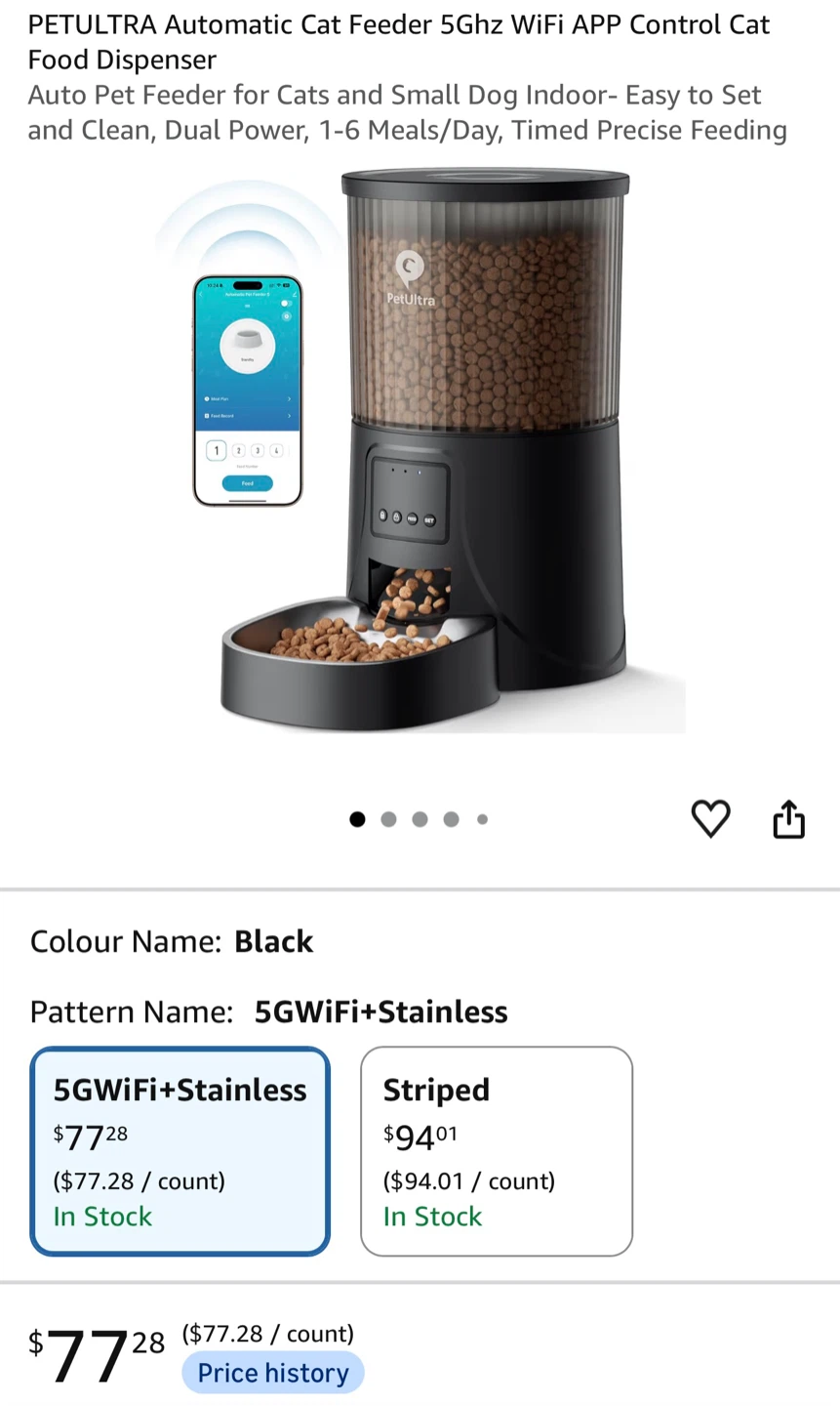 PetUltra Automatic WiFi Cat Feeder