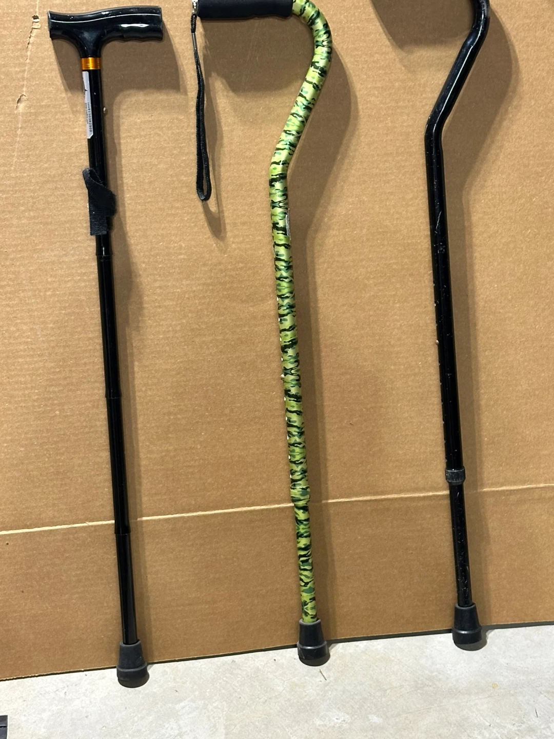 Set of Three Adjustable Walking Canes