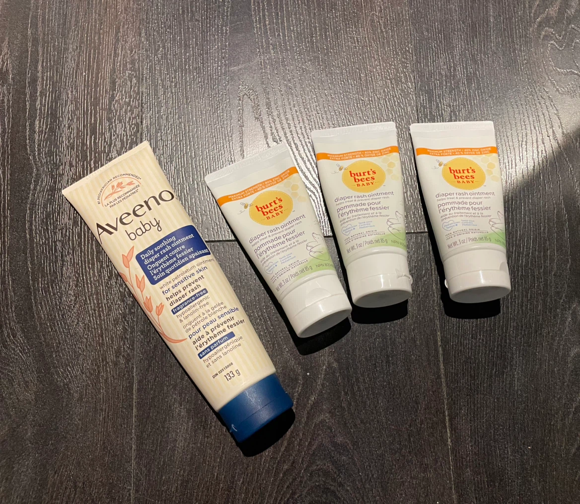 Aveeno Baby and Burt's Bees Baby Diaper Rash Ointments