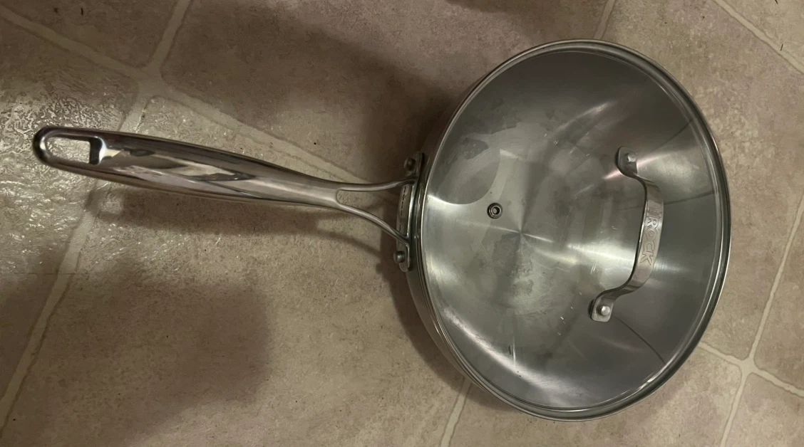 Lagostina stainless wok with lid