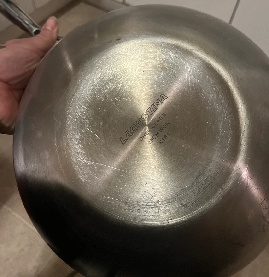Lagostina stainless wok with lid - photo 2