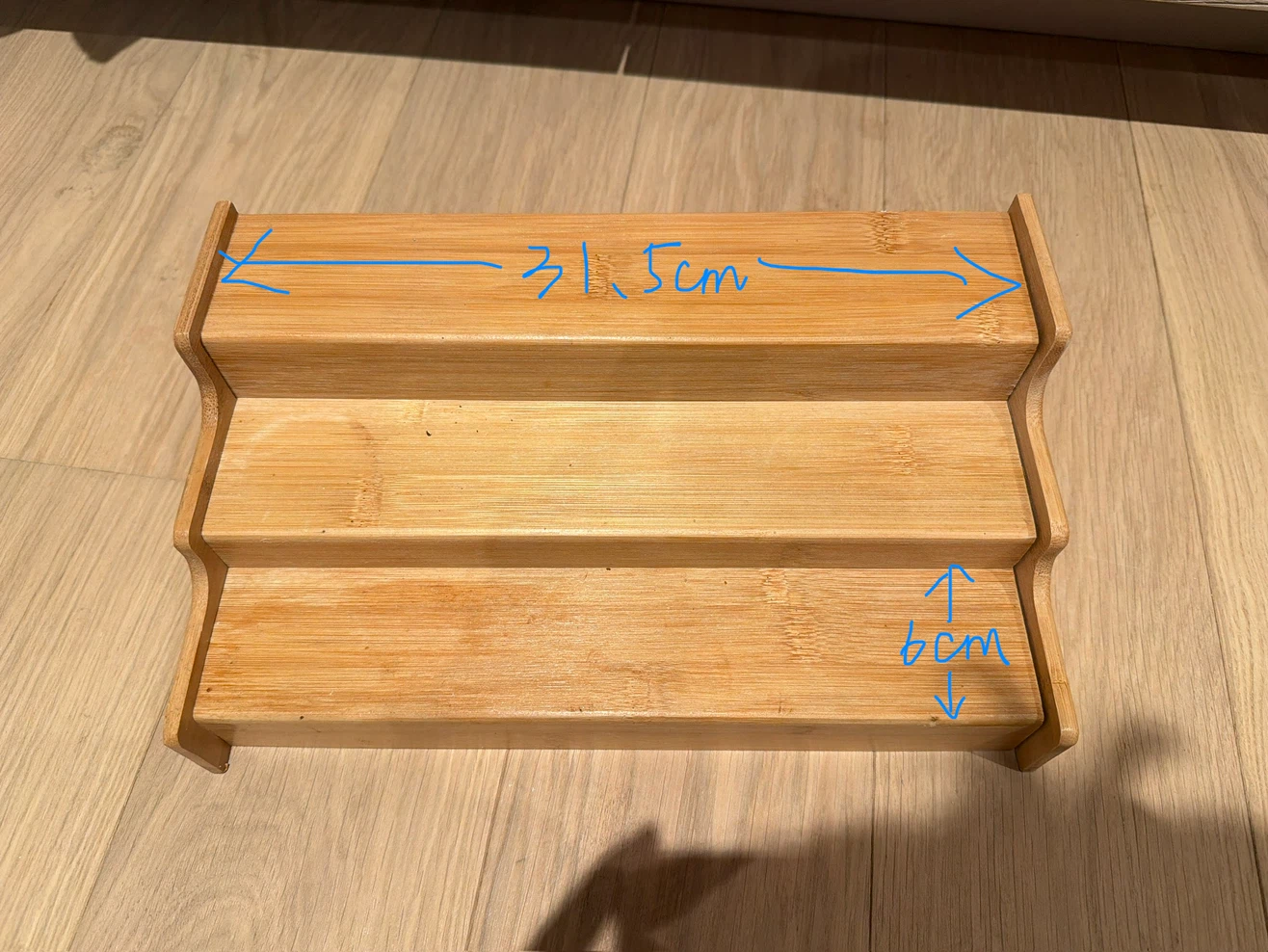 Bamboo 3-Tier Spice Rack Organizer