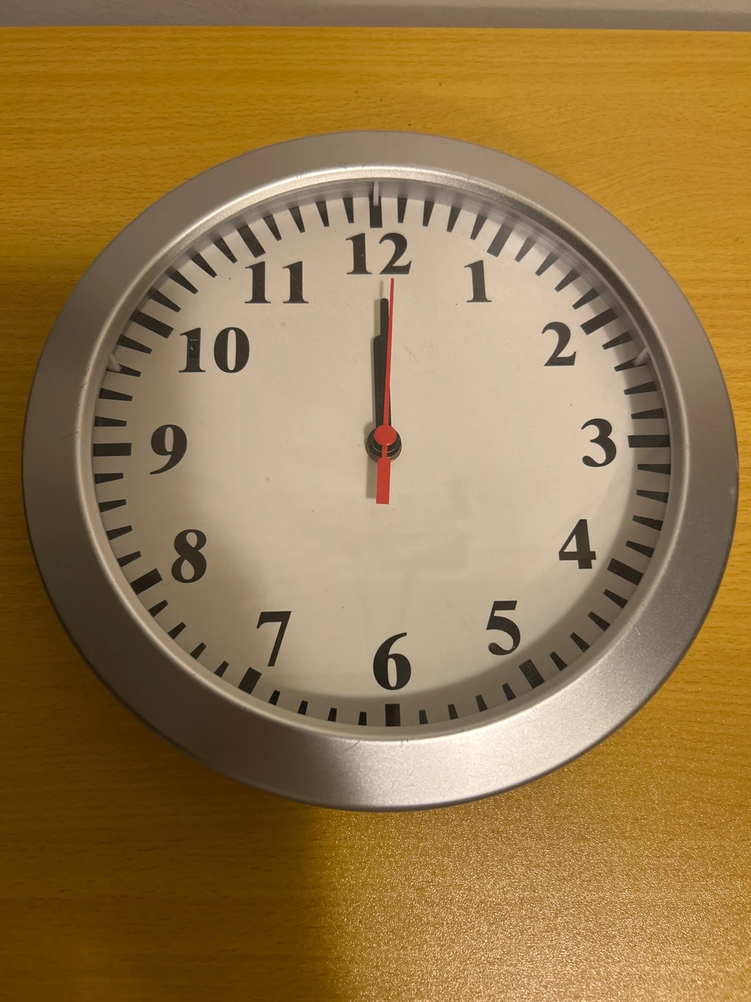 Silver Wall Clock