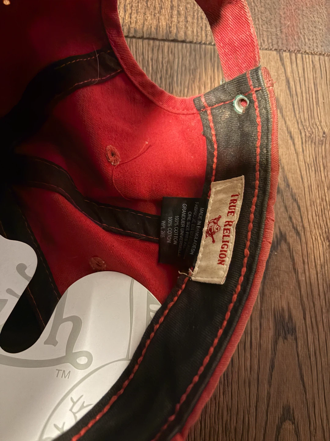 True Religion Red Baseball Cap - photo 4