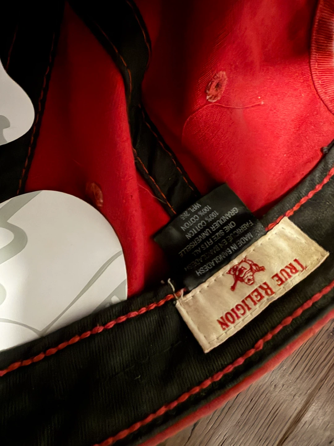 True Religion Red Baseball Cap - photo 5