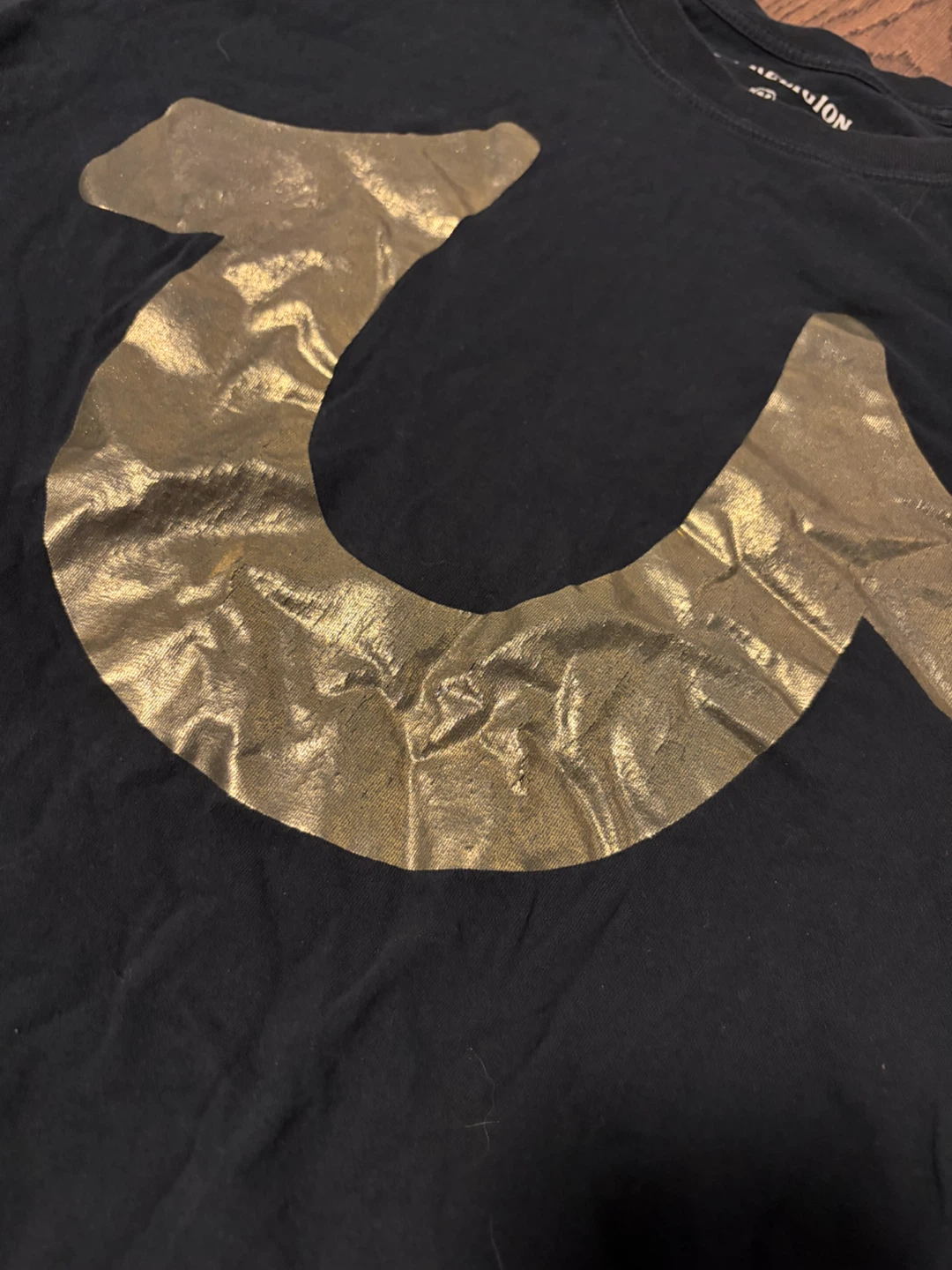 True Religion Horseshoe T-Shirt Black Gold - photo 2