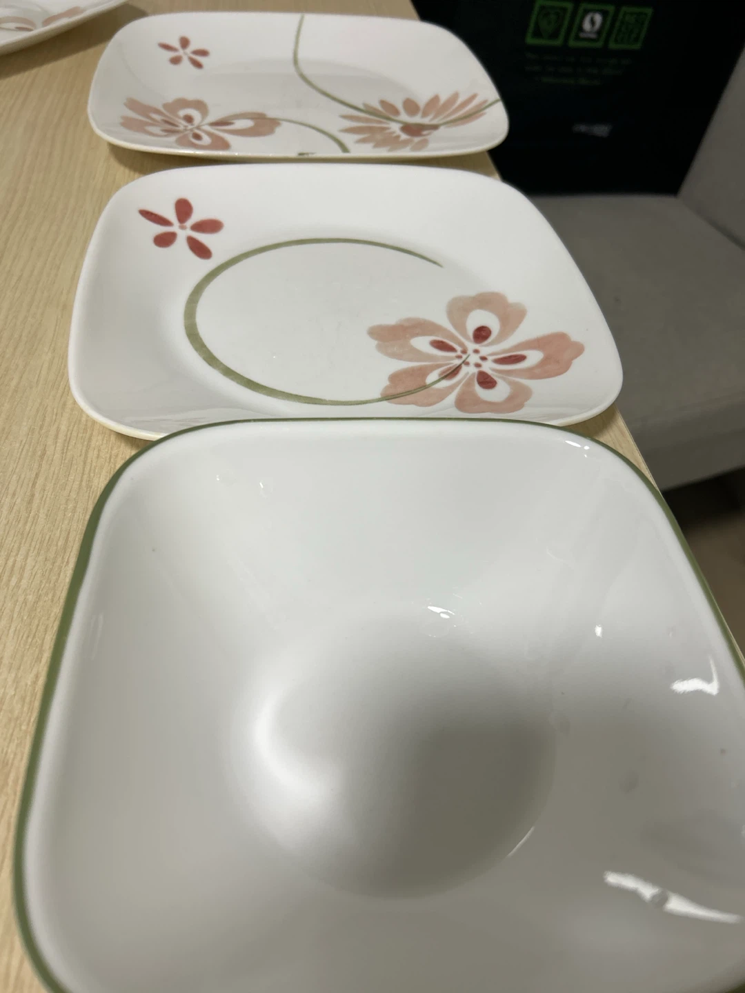 Corelle Square Floral Dinnerware Set