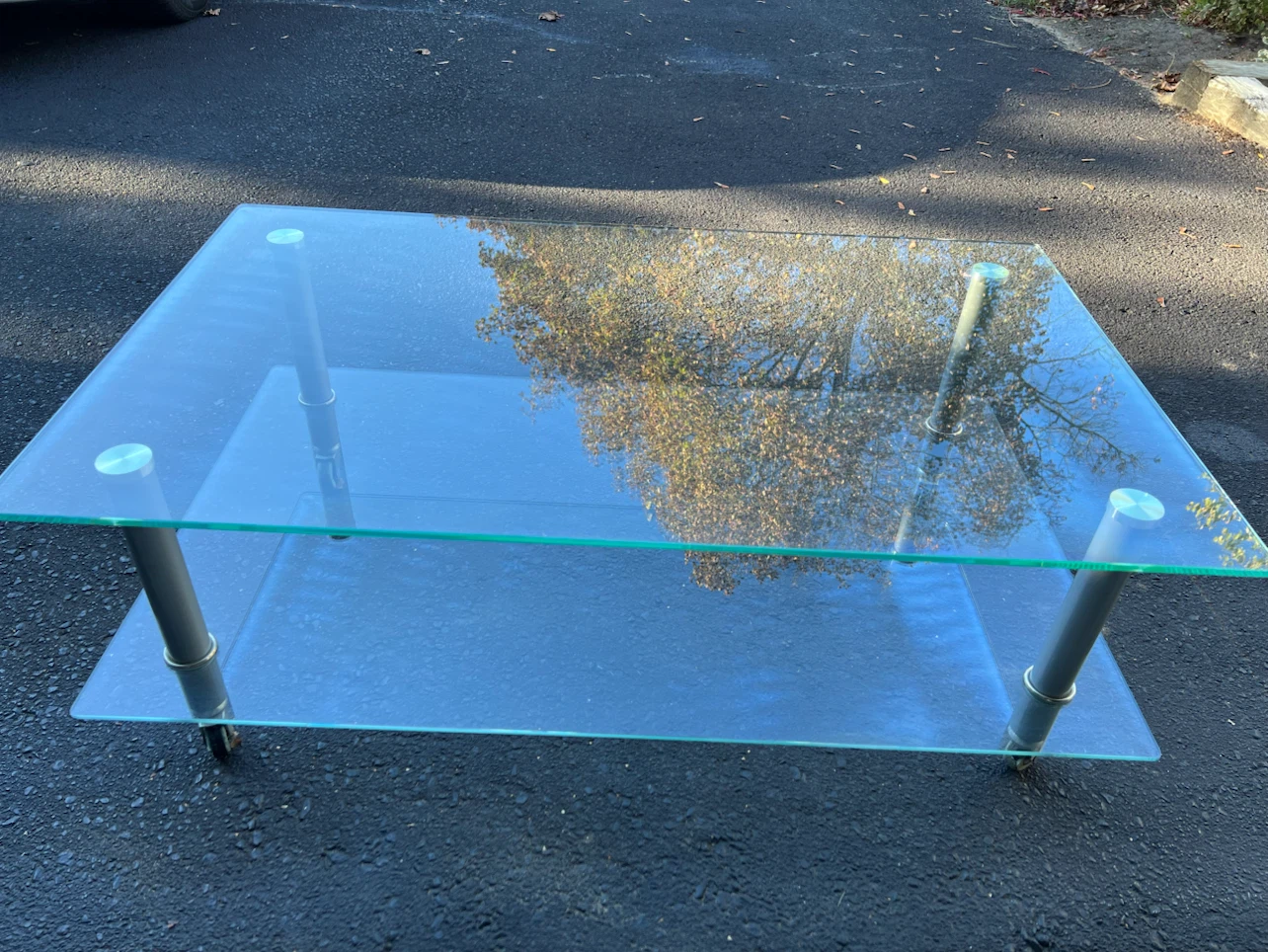 Clear Glass Coffee Table - photo 2