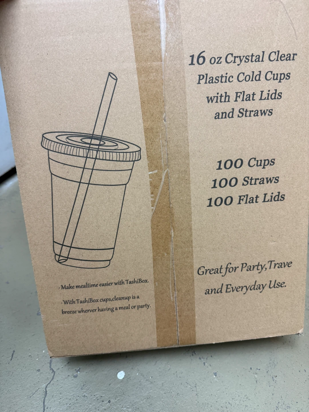 TashiBox 16oz Clear Plastic Cold Cup Set - photo 3