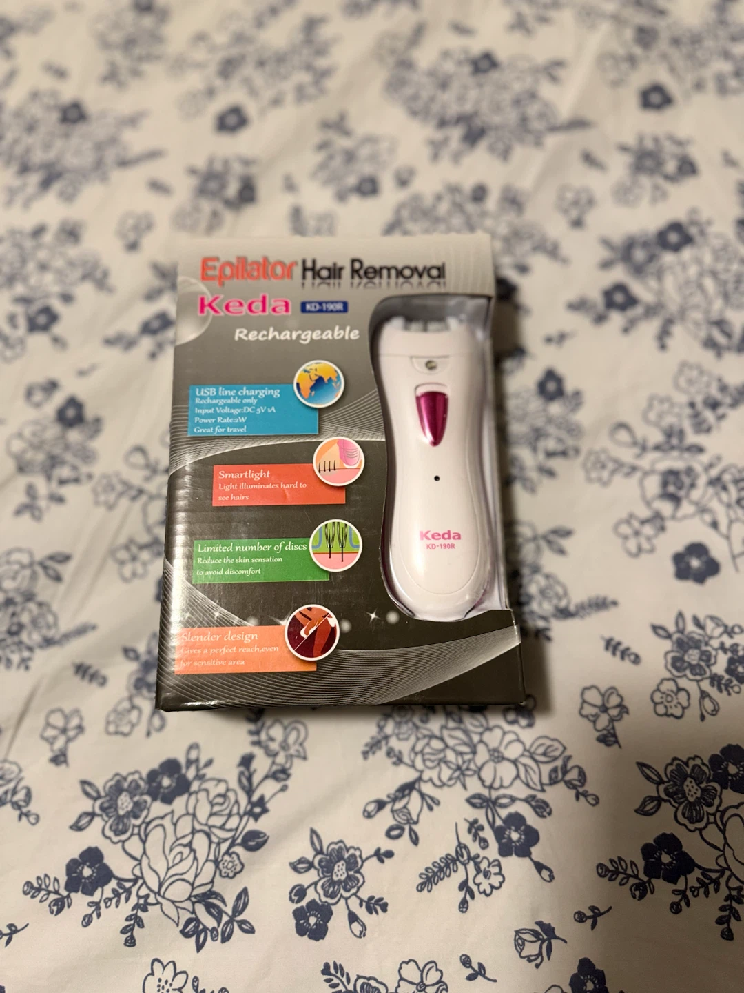 Keda KD-190R Rechargeable Hair Epilator
