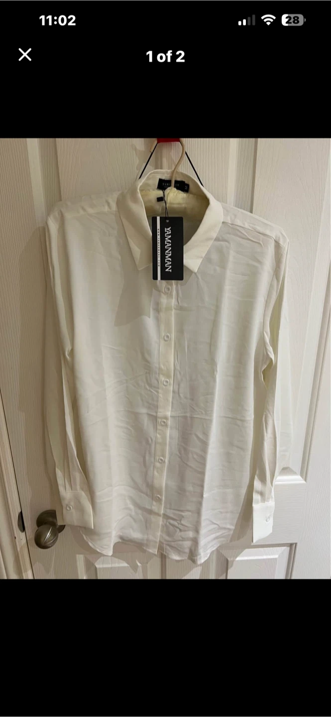 Yamanman white button-down shirt