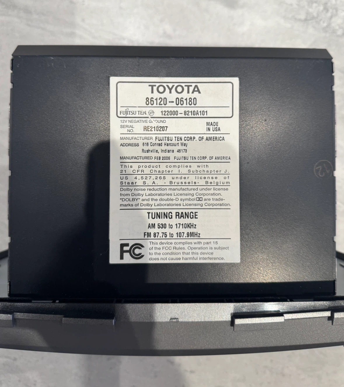 OEM Toyota Camry Radio CD Stereo Receiver Assembly - photo 4