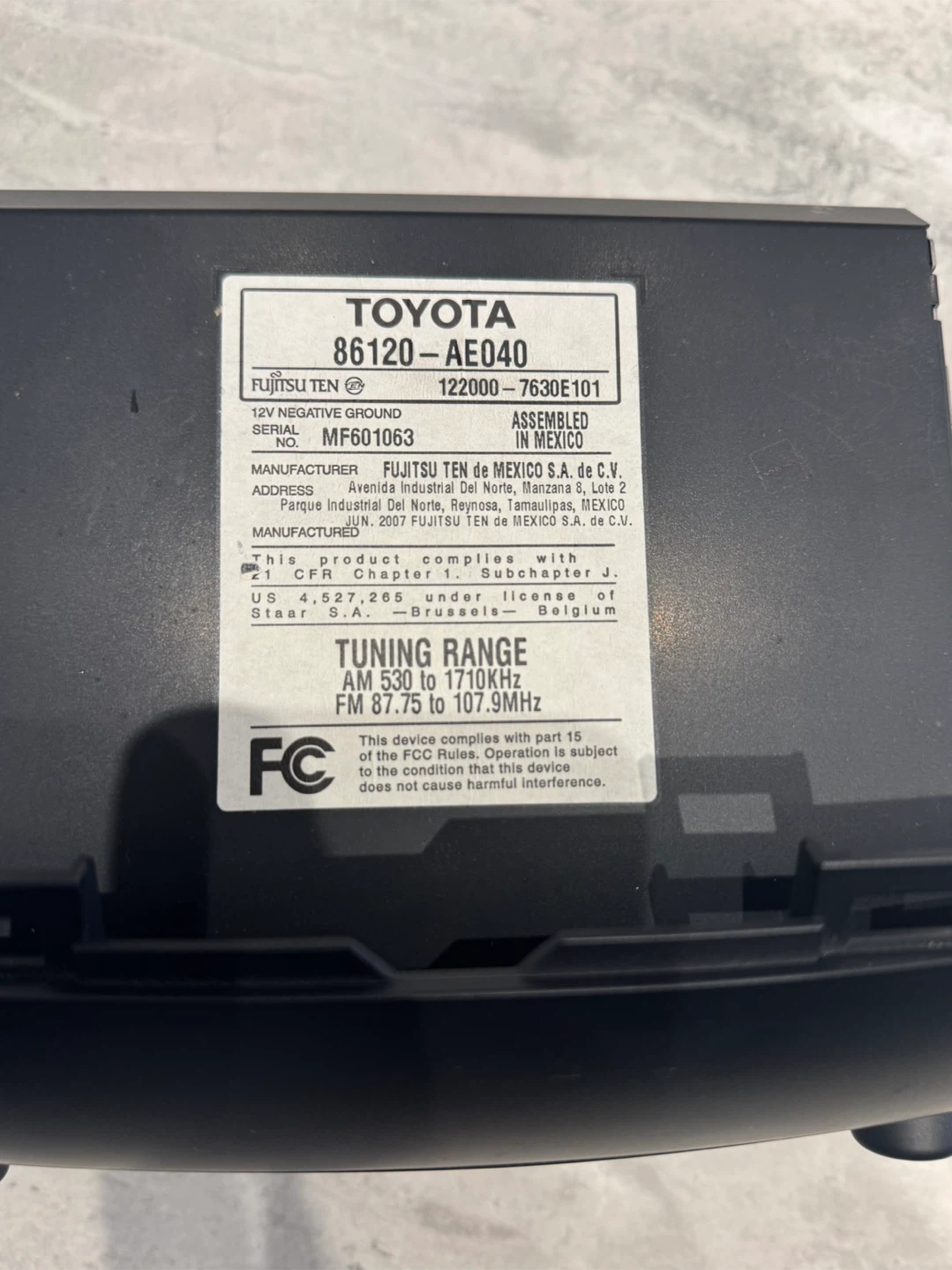 OEM Toyota Sienna Radio CD Stereo Receiver Assembly - photo 4