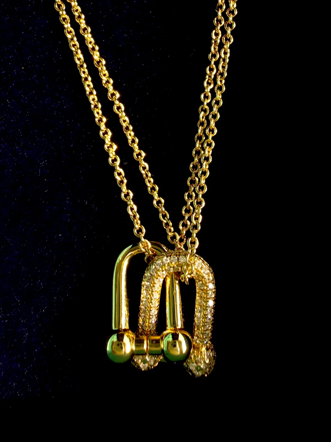 Tiffany & Co. HardWear Double Link Pendant Necklace Gold - photo 4
