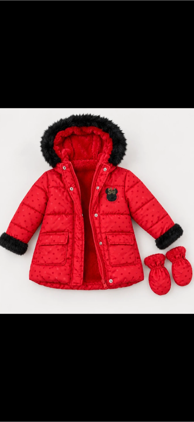 George Disney Minnie Mouse Toddler Winter Jacket