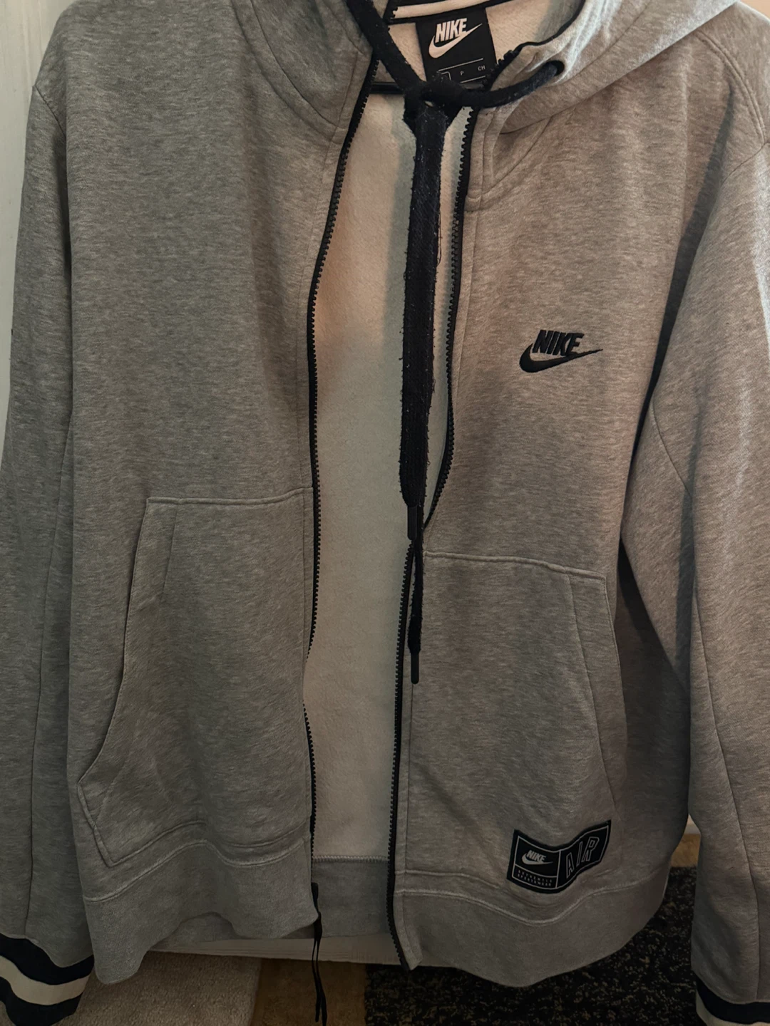 Nike Grey Zip-Up Hoodie