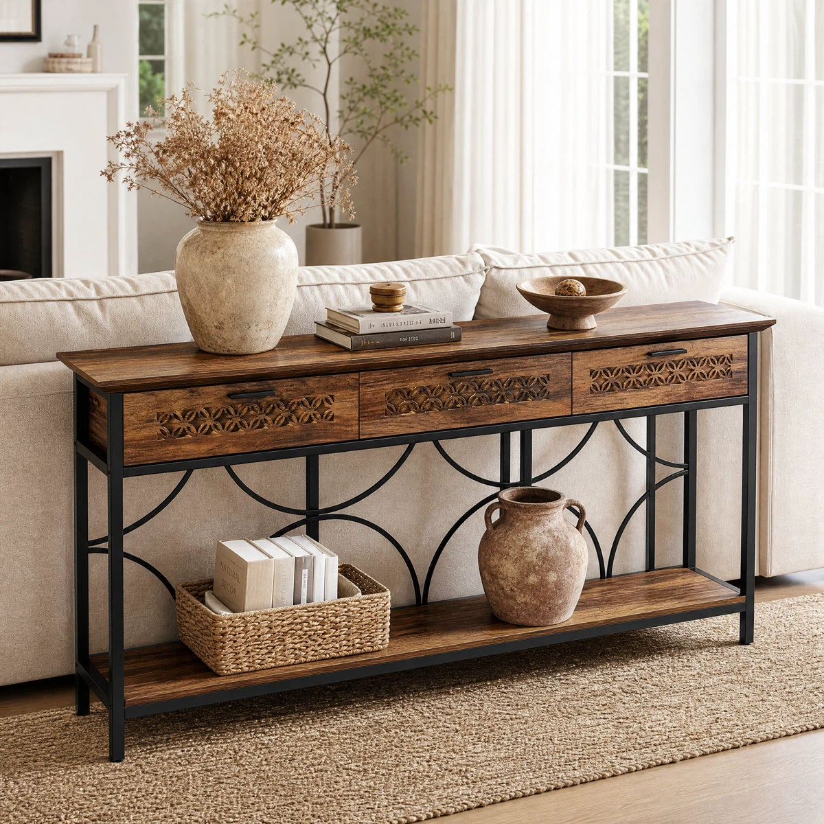 Console Table with Drawers